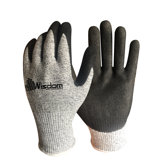 Sandy Nitrile Palm Coated Cut resistant Level-F Gloves WS-132